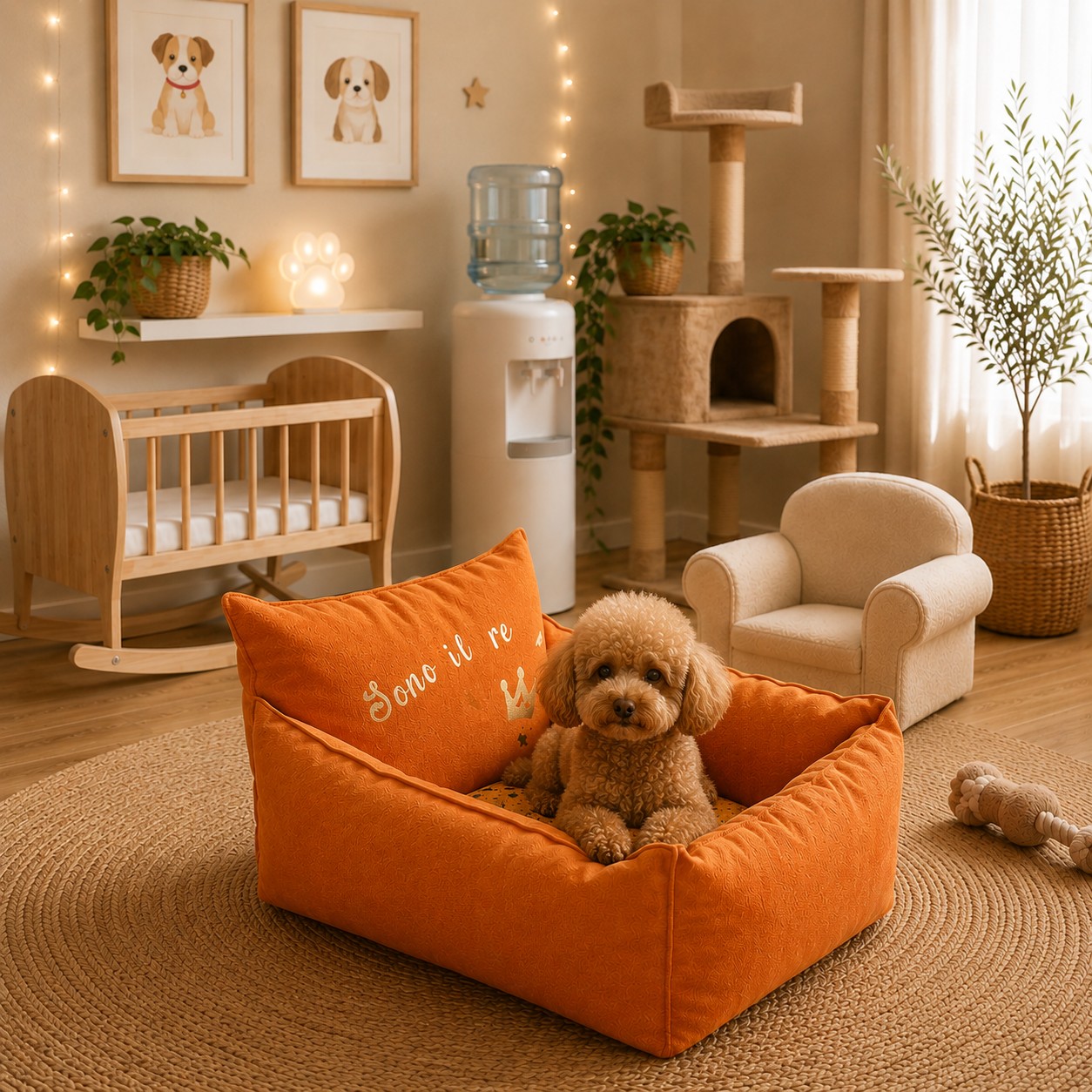 Cuccia Divanetto Artigianale in Cotone per Cani